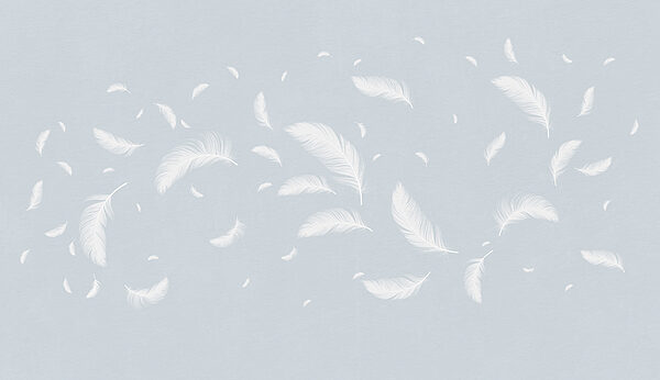 White feathers floating in the air White feathers floating in the air