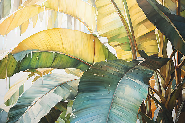 Close up of a banana leaf Close up of a banana leaf