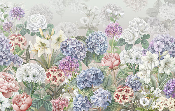Group of flowers on a white background Group of flowers on a white background