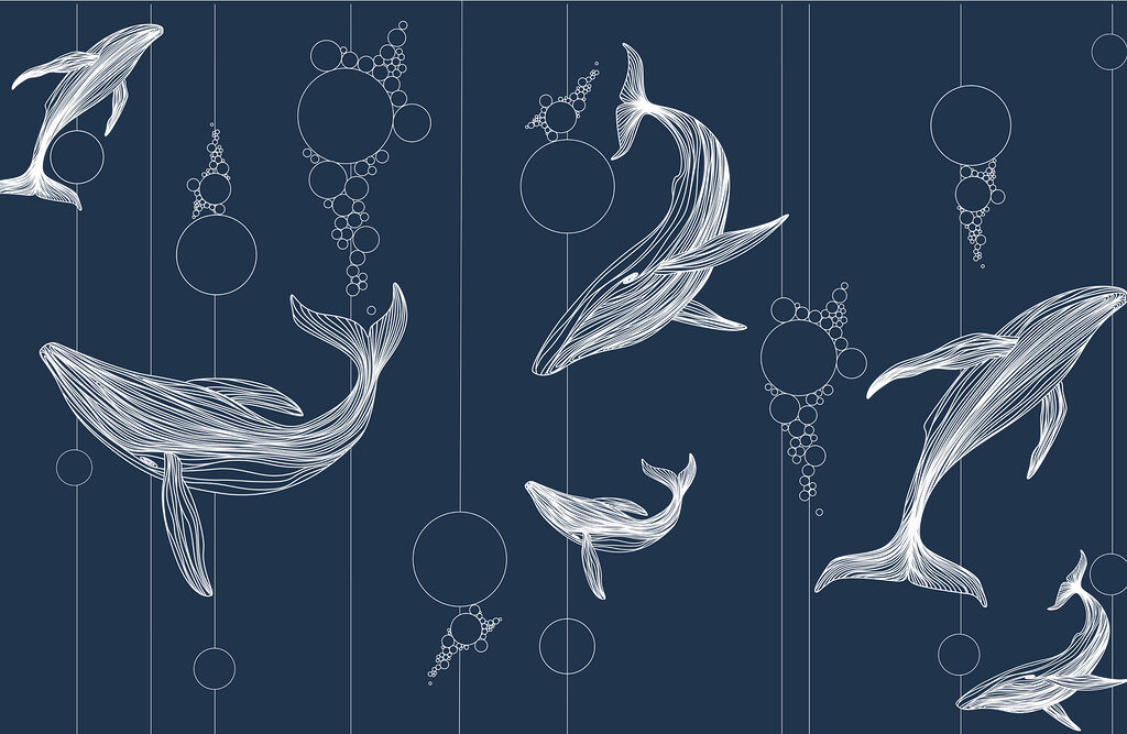 Group of whales and bubbles Group of whales and bubbles