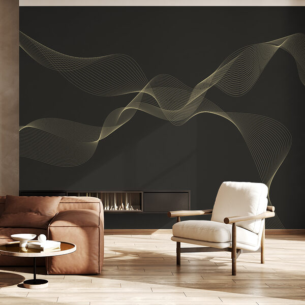 Flowing lines on dark background. Flowing lines on dark background.