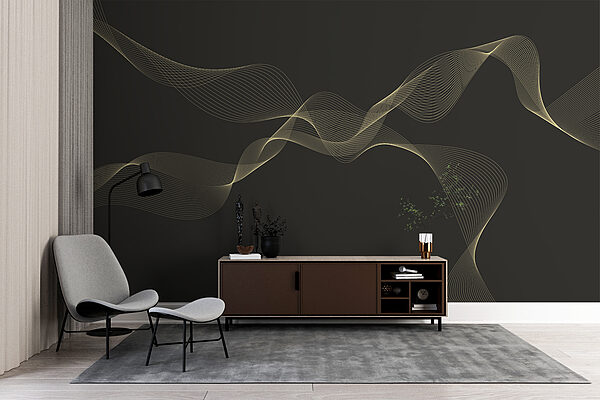 Flowing lines on dark background. Flowing lines on dark background.