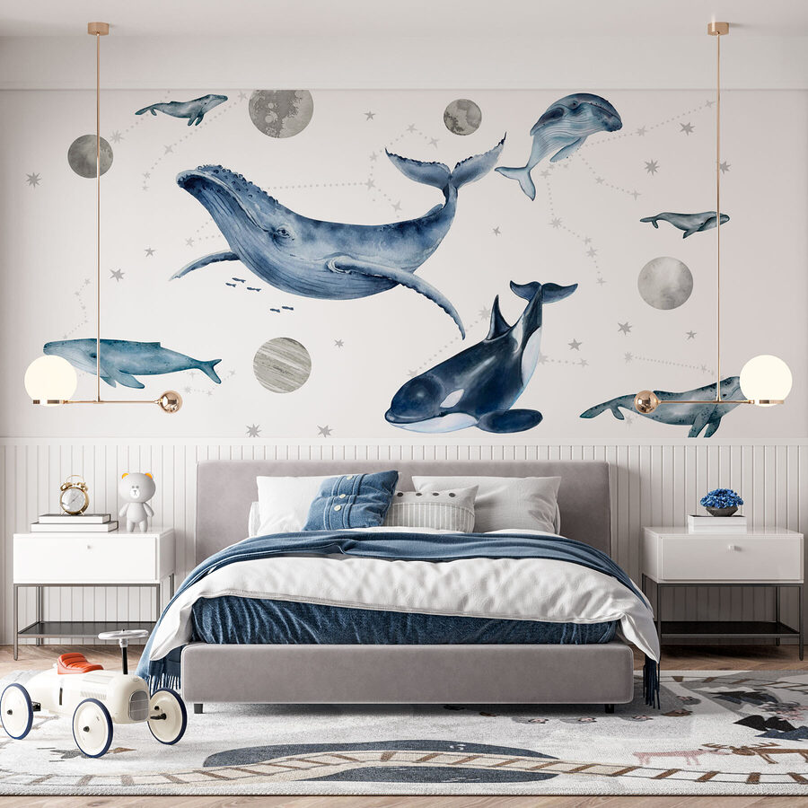 Wall murals Group of whales and fish - Image 2