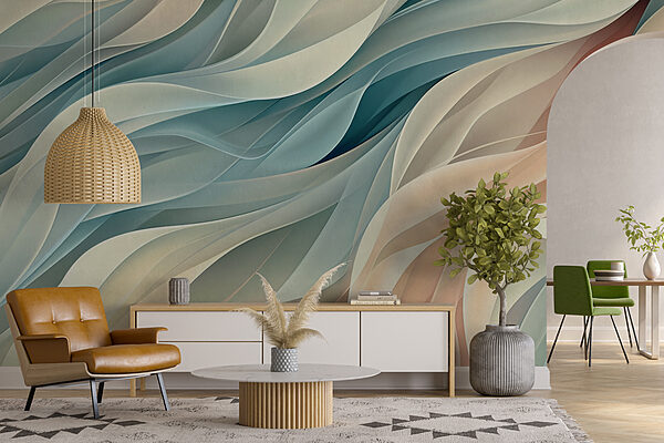 Colorful waves in a pattern Colorful waves in a pattern