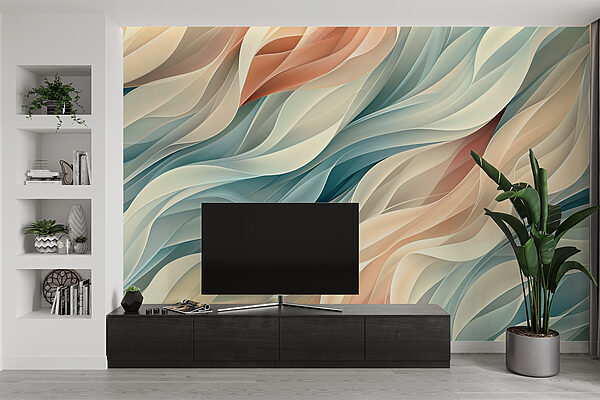 Colorful waves in a pattern Colorful waves in a pattern