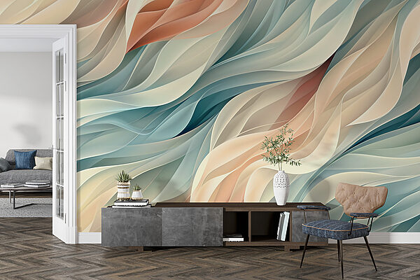 Colorful waves in a pattern Colorful waves in a pattern