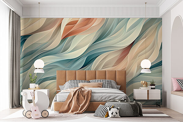 Colorful waves in a pattern Colorful waves in a pattern