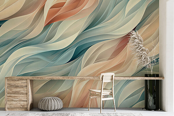 Colorful waves in a pattern Colorful waves in a pattern