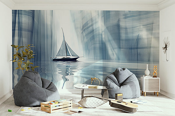 Sailboat in a body of water Sailboat in a body of water