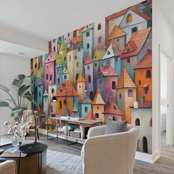 Group of colorful buildings Wall murals Group of colorful buildings