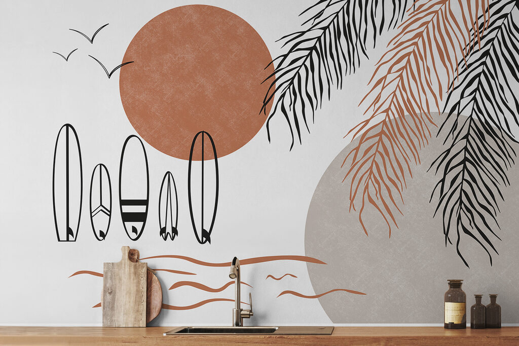 Surfboards and palm leaves w00958pik1mr 1024x683 - Surfboards and palm leaves