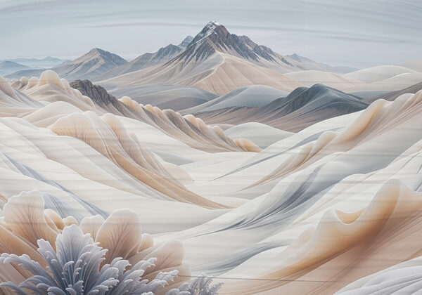 Landscape of mountains and snow Landscape of mountains and snow