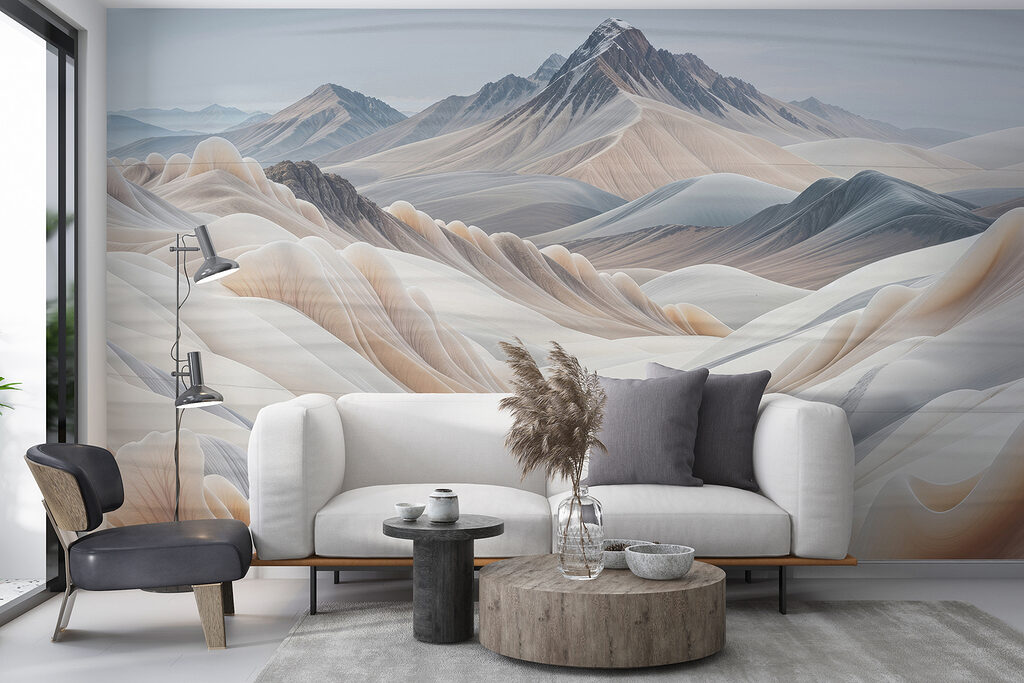 Landscape of mountains and snow Landscape of mountains and snow