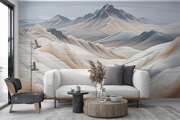 Landscape of mountains and snow Landscape of mountains and snow