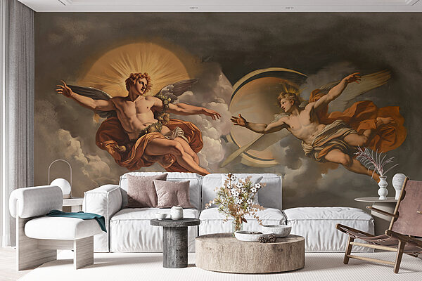 Painting of angels in the sky Painting of angels in the sky