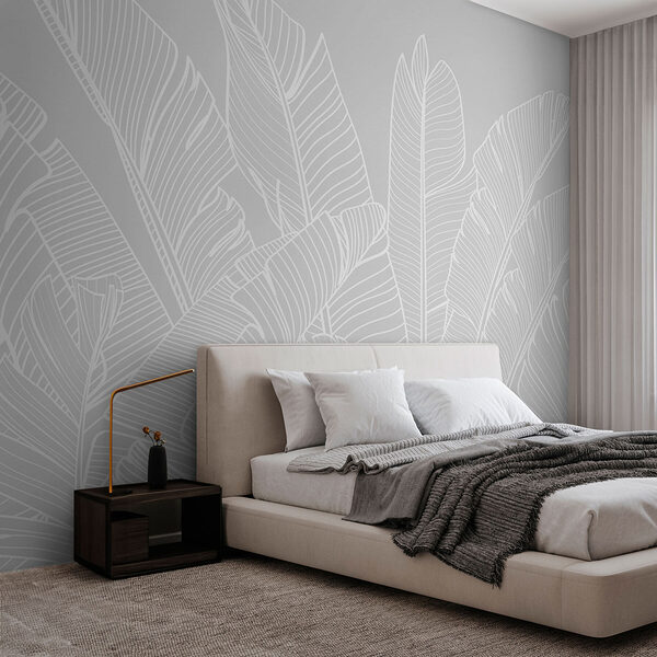 White line drawing of leaves White line drawing of leaves