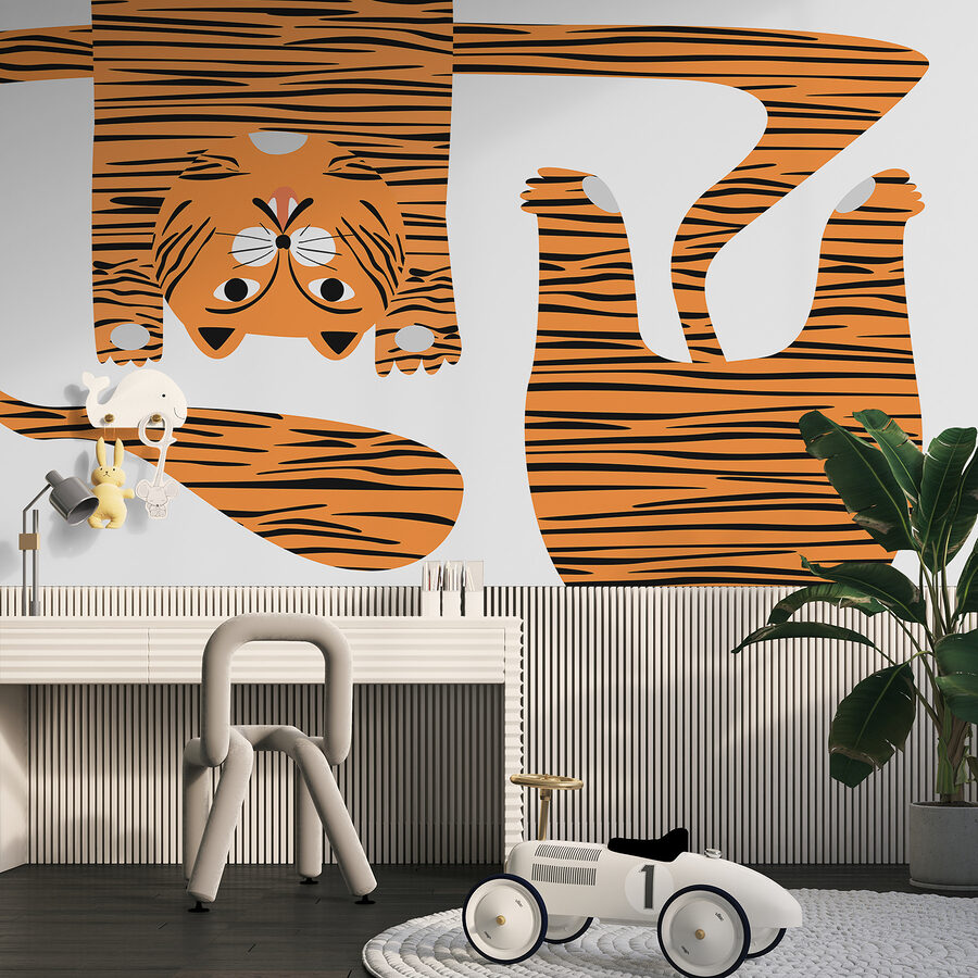 Wall murals Tiger with black stripes
