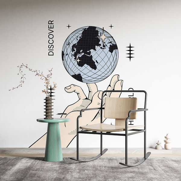 Wall murals Hand holding a globe (SKU: w00984) Wall murals Wall murals Hand holding a globe (SKU: w00984)