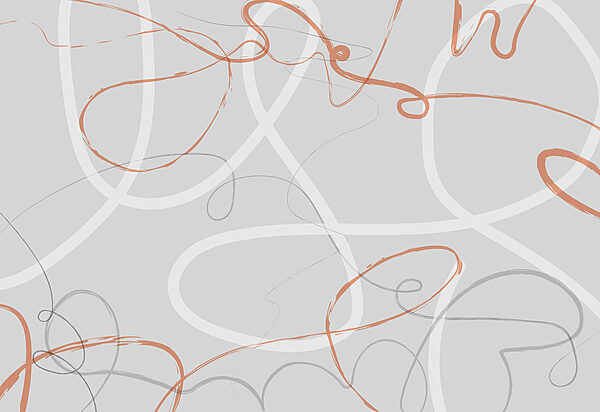 Grey and orange swirls Grey and orange swirls