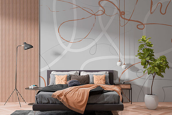 Grey and orange swirls Grey and orange swirls