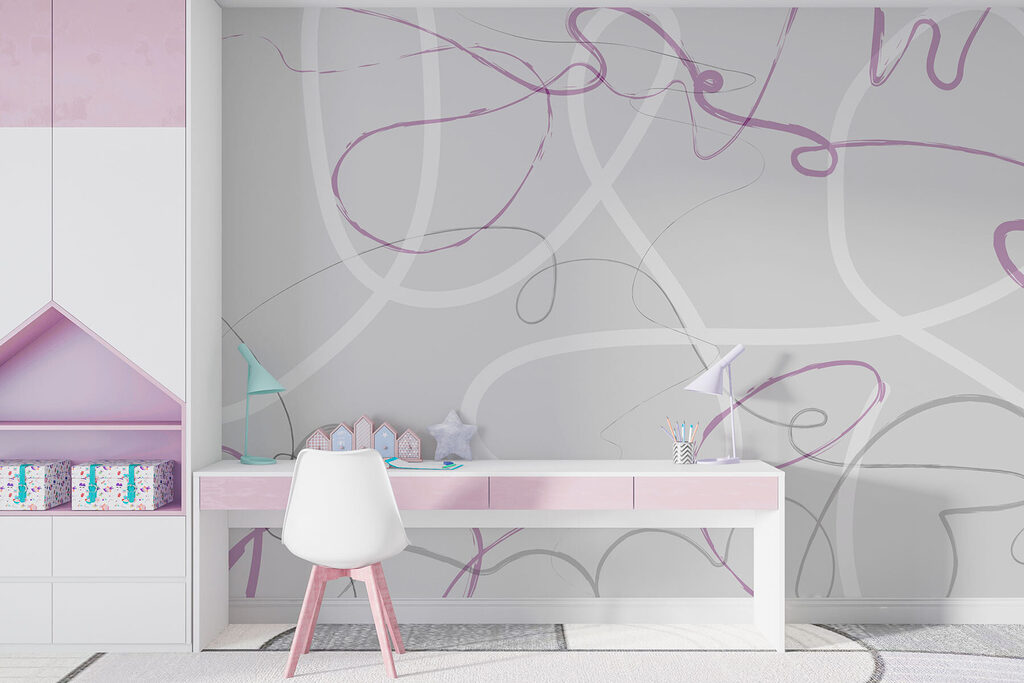 Purple and grey swirls