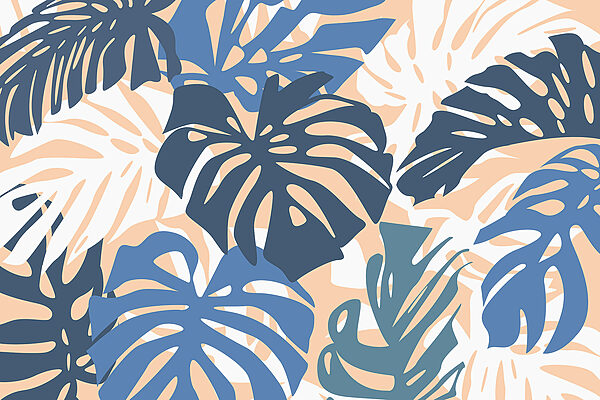Blue and white leaves Blue and white leaves