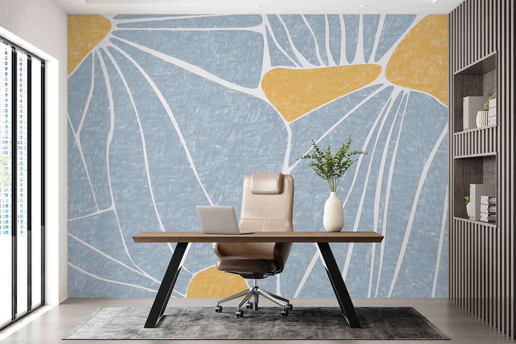 Blue and yellow pattern Blue and yellow pattern