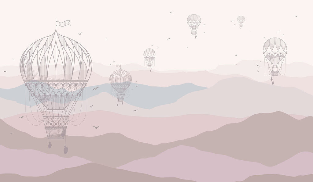 Group of hot air balloons in the sky Group of hot air balloons in the sky