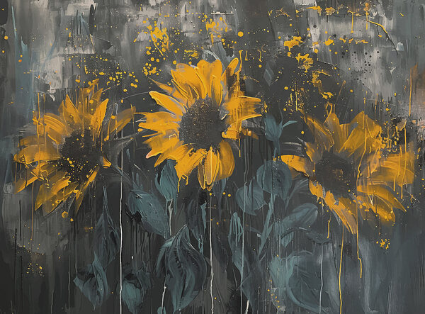 Painting of yellow flowers Painting of yellow flowers