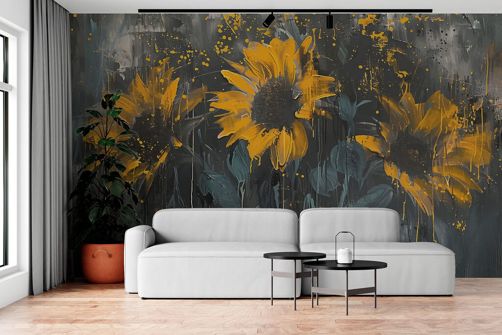 Painting of yellow flowers Painting of yellow flowers