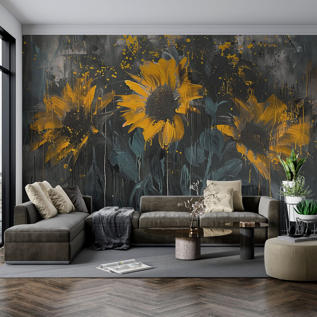 Painting of yellow flowers Painting of yellow flowers