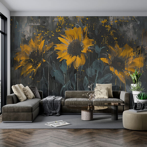 Painting of yellow flowers Painting of yellow flowers