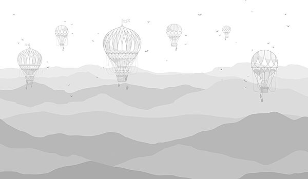 Group of hot air balloons in the sky Group of hot air balloons in the sky