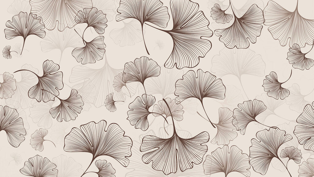 Pattern of leaves on a beige background Pattern of leaves on a beige background