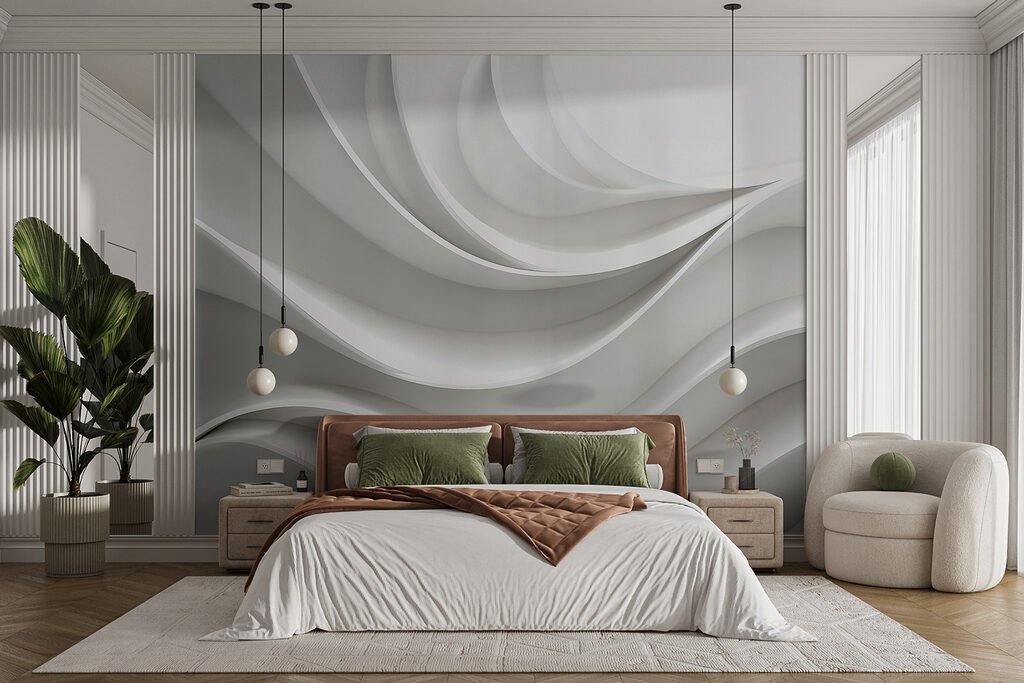 White wall with curved lines w01471pib5r 1024x683 - White wall with curved lines
