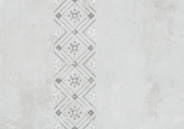 Grey and white pattern on a white surface Grey and white pattern on a white surface