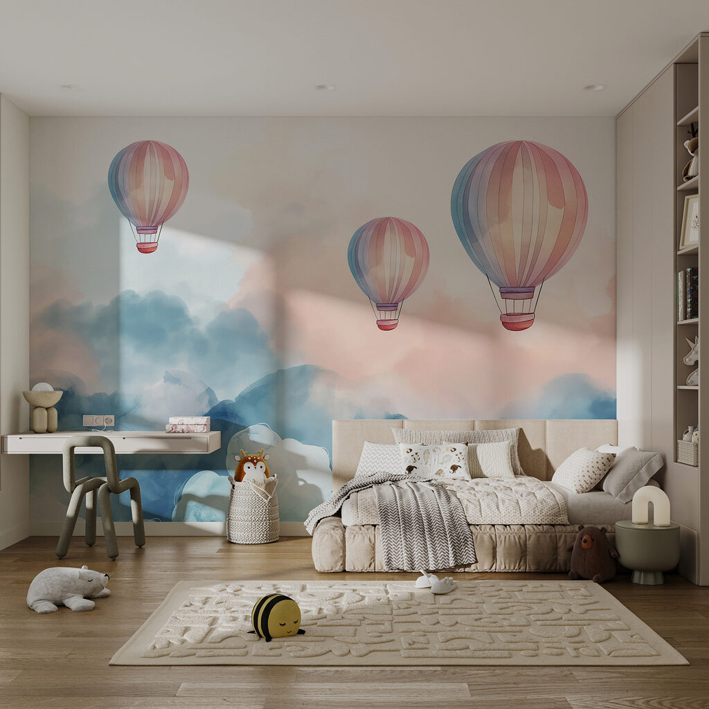 Group of hot air balloons in the sky Group of hot air balloons in the sky