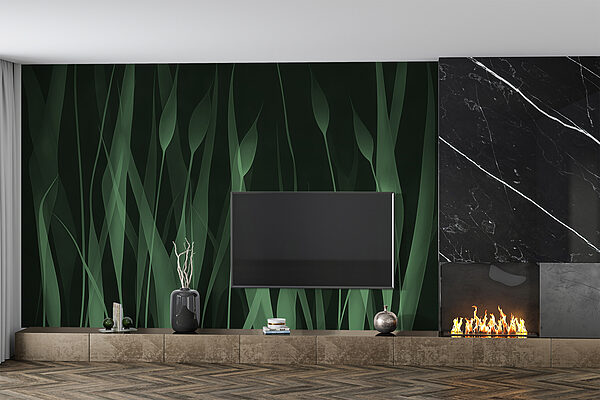 Green grass with black background Green grass with black background