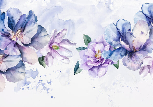 Group of flowers on a white background Group of flowers on a white background