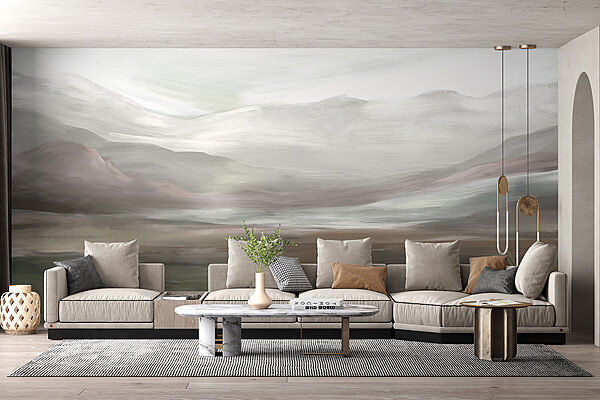 Landscape with mountains and clouds Landscape with mountains and clouds