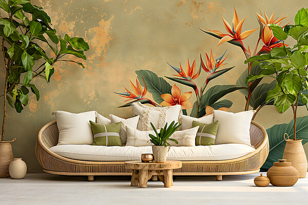 Plant with orange flowers and leaves Plant with orange flowers and leaves