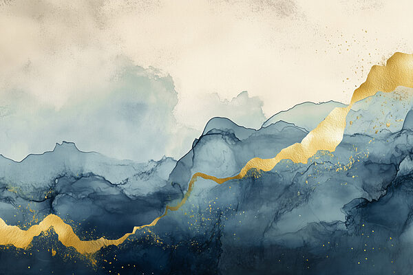 Misty mountains touched by sunlight. Misty mountains touched by sunlight.