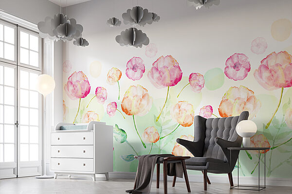 Watercolor painting of flowers Watercolor painting of flowers