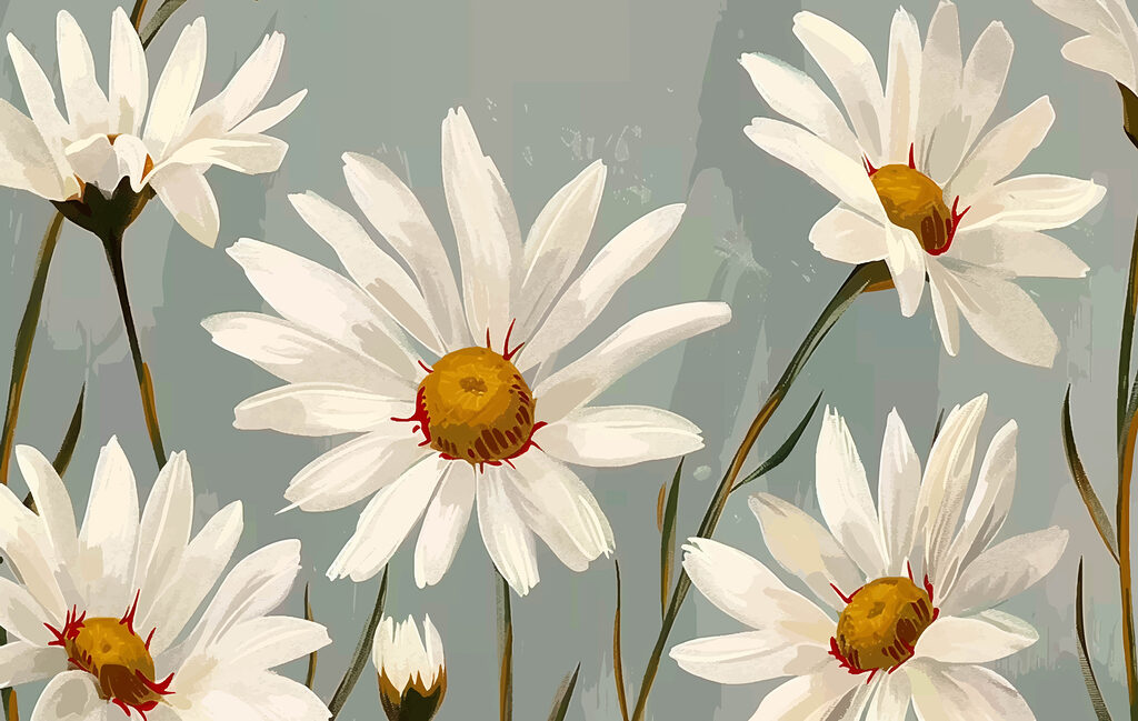 Group of white flowers Group of white flowers