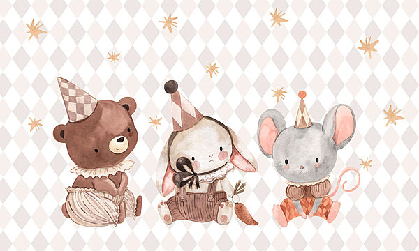 Group of animals wearing hats Group of animals wearing hats
