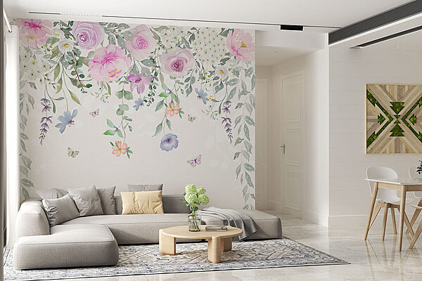 Painting of flowers and butterflies Painting of flowers and butterflies
