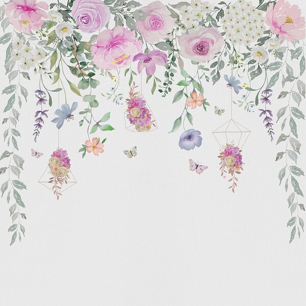 Painting of flowers and butterflies Painting of flowers and butterflies