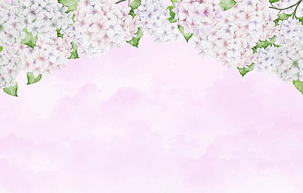 Pink and white flower border Pink and white flower border