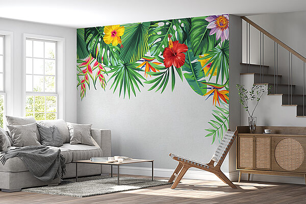Group of tropical leaves Group of tropical leaves