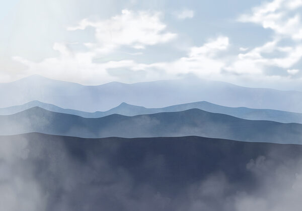 Mountain range with clouds Mountain range with clouds